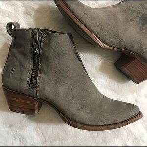 Frye Grey Ankle Booties
